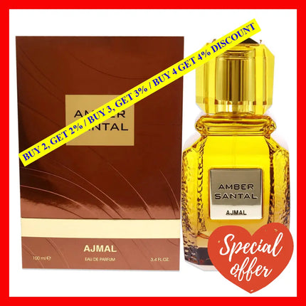 Amber Santal By Ajmal For Women - 3.4 Oz Edp Spray