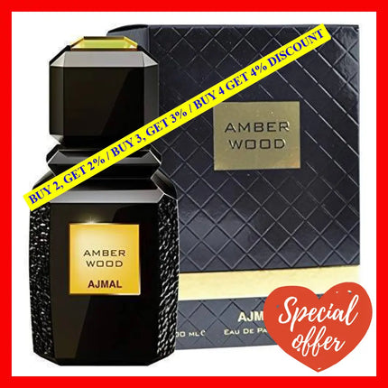 Amber Wood By Ajmal For Unisex - 3.4 Oz Edp Spray