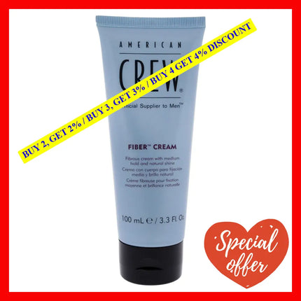 American Crew Fiber Cream For Men - 3.3 Oz