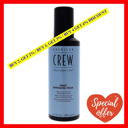 American Crew Fiber Grooming Foam For Men 6.7 Oz