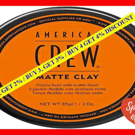 American Crew Matte Clay For Men 3 Oz