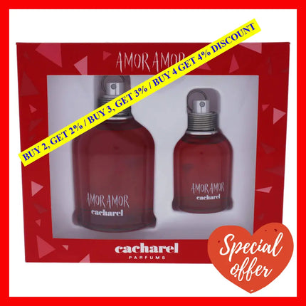 Amor By Cacharel For Women - 2 Pc Gift Set 3.4Oz Edt Spray 1Oz