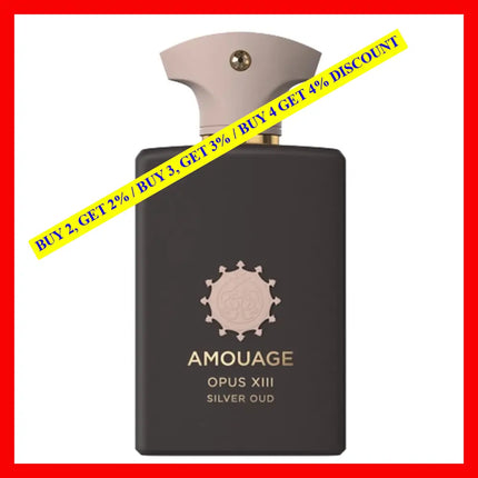 Amouage Opus Xiii Silver Oud Eau De Parfum Unisex 3.4 Oz / 100 Ml