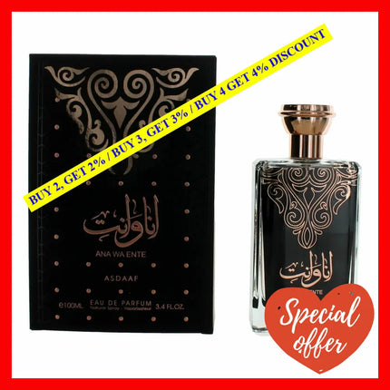 Ana Wa Ente By Asdaaf 3.4 Oz Eau De Parfum Spray For Unisex