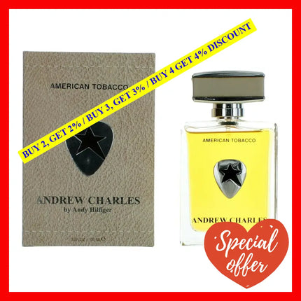 Andrew Charles American Tobacco By Andy Hilfiger 3.3 Oz Eau De Toilette Spray For Men