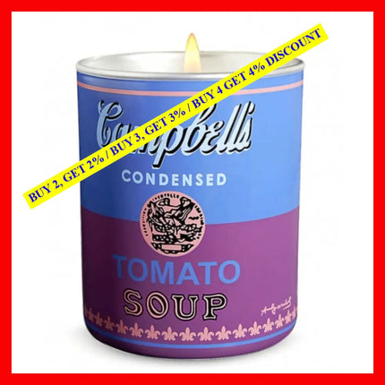 Andy Warhol Campbell Blue Purple 5 Oz / 140 G Burn Time: 40 Hours