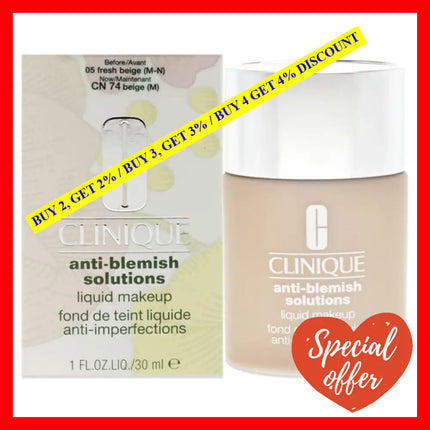 Anti-Blemish Solutions Liquid Makeup 05 Fresh Beige(Mf-M)-Dry Comb. To Oily Skin By Clinique For