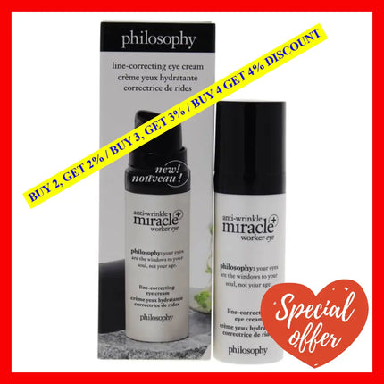 Anti-Wrinkle Miracle Worker Eye Plus By Philosophy For Unisex - 0.5 Oz Cream