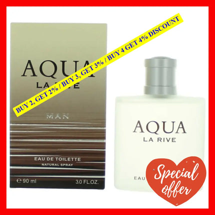 Aqua By La Rive 3 Oz Eau De Toilette Spray For Men