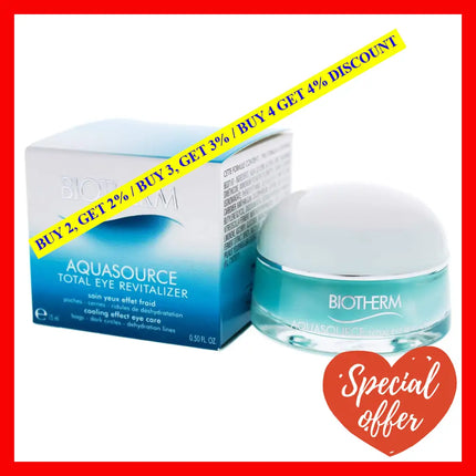 Aquasource Total Eye Revitalizer By Biotherm For Unisex - 0.5 Oz Cream