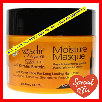 Argan Oil Moisture Masque By Agadir For Unisex - 8 Oz