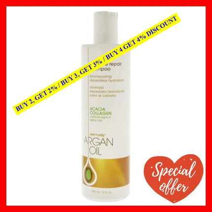 Argan Oil Moisture Repair Shampoo By One N Only For Unisex - 12 Oz