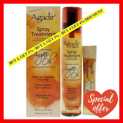 Argan Oil Spray Treatment By Agadir For Unisex - 5.1 Oz