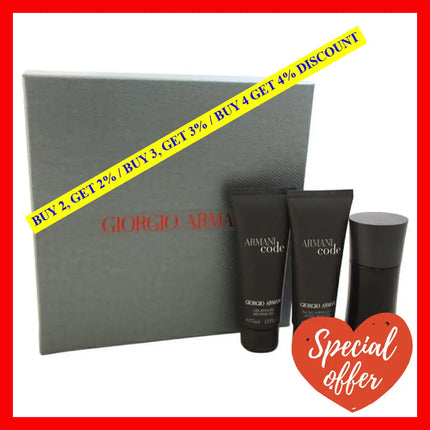 Armani Code By Giorgio For Men - 3 Pc Gift Set 1.7Oz Edt Spray 2.5Oz Shower Gel After Shave Balm