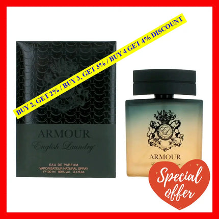 Armour By English Laundry 3.4 Oz Eau De Parfum Spray For Men