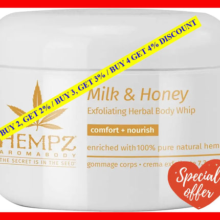 Aromabody Milk And Honey Herbal Body Exfoliating Whip By Hempz For Unisex - 7.3 Oz Cream