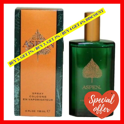 Aspen By Coty 4 Oz Cologne Spray For Men