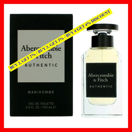 Authentic By Abercrombie & Fitch 3.4 Oz Eau De Toilette Spray For Men