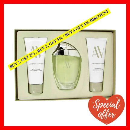 Av By Adrienne Vittadini For Women - 3 Pc Gift Set 3Oz Edp Spray 3.3Oz Body Lotion Shower Gel