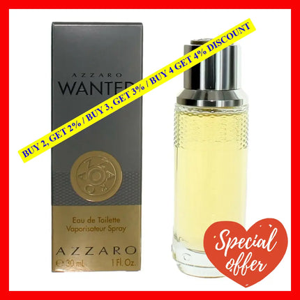 Azzaro Wanted By 1 Oz Eau De Toilette Spray For Men