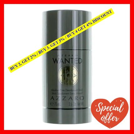 Azzaro Wanted By 2.71 Oz Deodorant Stick For Men