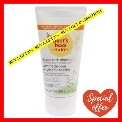 Baby Bee Diaper Rash Ointment By Burts Bees For Kids - 3 Oz