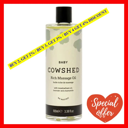 Baby Cow Organics Rich Massage Oil By Cowshed For Kids - 3.38 Oz