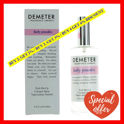 Baby Powder By Demeter 4 Oz Cologne Spray For Unisex