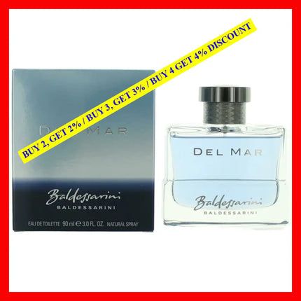 Baldessarini Del Mar By 3 Oz Eau De Toilette Spray For Men