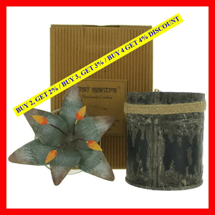 Bali Mantra Handmade Scented Candle In Waterlilly Tin - Kaffir Lime