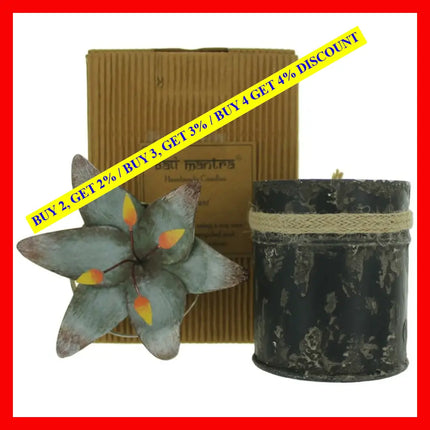 Bali Mantra Handmade Scented Candle In Waterlily Tin - Redcurrant