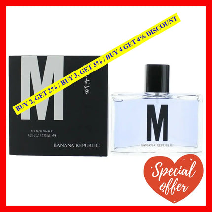 Banana Republic M By 4.2 Oz Eau De Toilette Spray For Men