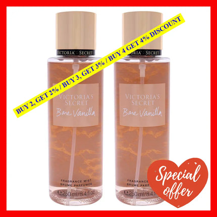 Bare Vanilla By Victorias Secret For Women - 8.4 Oz Fragrance Mist Pack Of 2