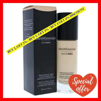 Barepro Performance Wear Liquid Foundation Spf 20 - 07 Warm Light By Bareminerals For Women 1 Oz