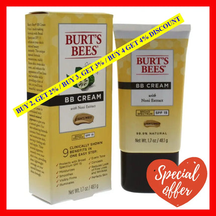 Bb Cream Spf 15 - Light By Burts Bees For Women 1.7 Oz Makeup