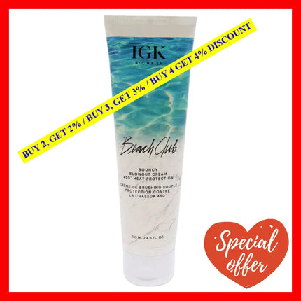 Beach Club Bouncy Blowout Cream By Igk For Unisex - 4.5 Oz