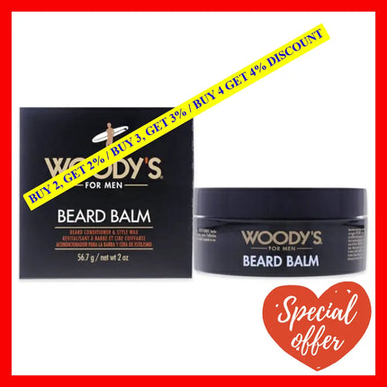 Beard Balm By Woodys For Men - 2 Oz