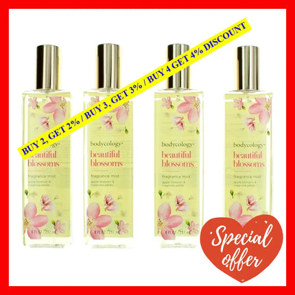 Beautiful Blossoms By Bodycology 4 Pack 8 Oz Fragrance Mist For Women