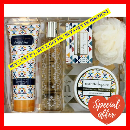 Beautiful Times By Nanette Lepore 5 Piece Luxury Bath & Body Set