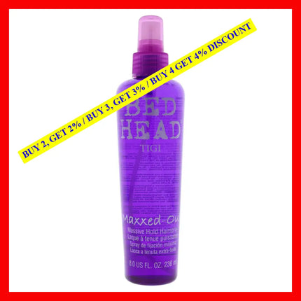 Bed Head Maxxed Out Massive Hold Hairspray By Tigi For Unisex - 8 Oz Hair Spray