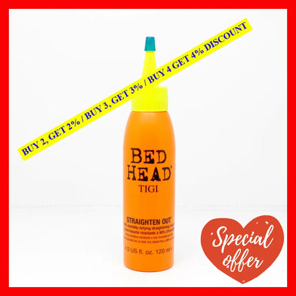 Bed Head Straighten Out - 98% Humidity-Defying Straightening Cream By Tigi For Unisex 4 Oz