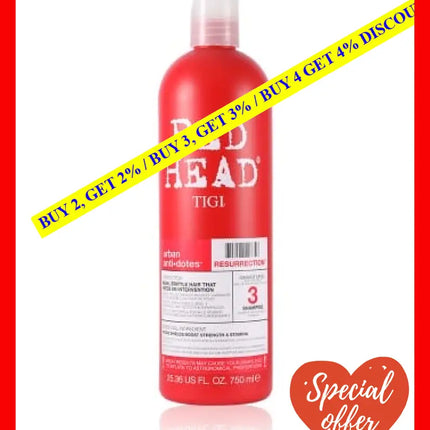 Bed Head Urban Antidotes Resurrection Shampoo By Tigi For Unisex - 25.36 Oz