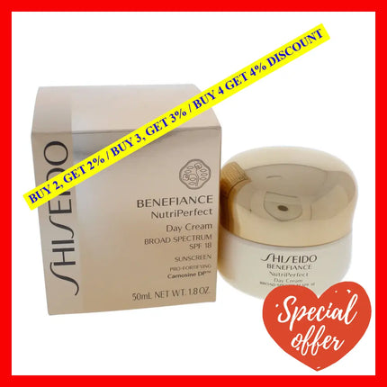 Benefiance Nutriperfect Day Cream Spf 18 By Shiseido For Unisex - 1.8 Oz