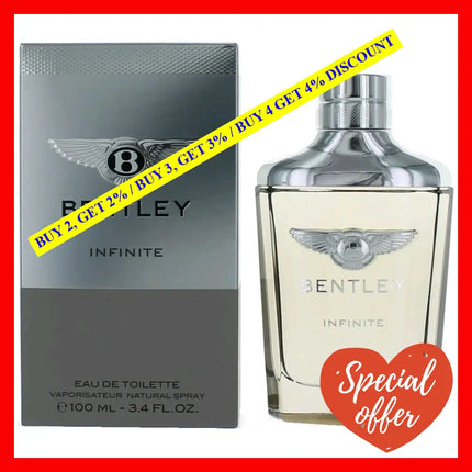 Bentley Infinite By 3.4 Oz Eau De Toilette Spray For Men