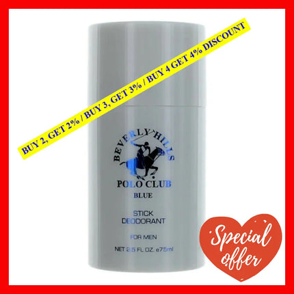 Bhpc Blue By Beverly Hills Polo Club 2.5 Oz Deodorant Stick For Men