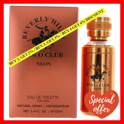 Bhpc Neon By Beverly Hills Polo Club 3.4 Oz Eau De Toilette Spray For Men