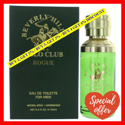 Bhpc Rogue By Beverly Hills Polo Club 3.4 Oz Eau De Toilette Spray For Men