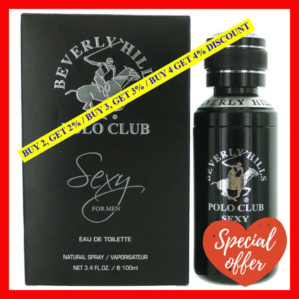 Bhpc Sexy By Beverly Hills Polo Club 3.4 Oz Eau De Toilette Spray For Men