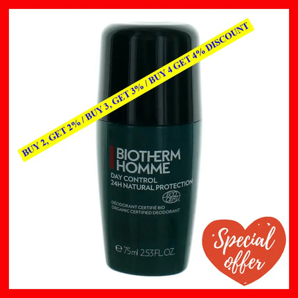 Biotherm Homme Day Control 24H Natural Protection By 2.53 Oz Deodorant