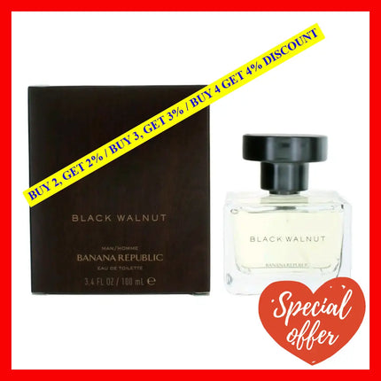 Black Walnut By Banana Republic 3.4 Oz Eau De Toilette Spray For Men